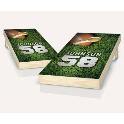 10 Piece Jersey Field Football Cornhole Set with Bags