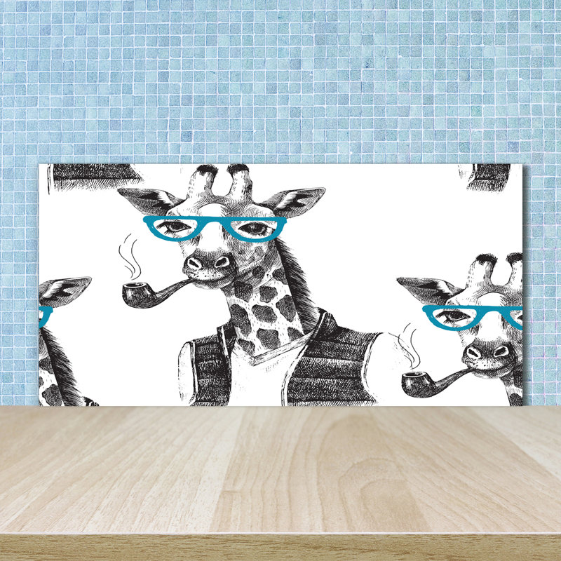 Lenka 50cm W x 100cm L Glass Peel and Stick Panel