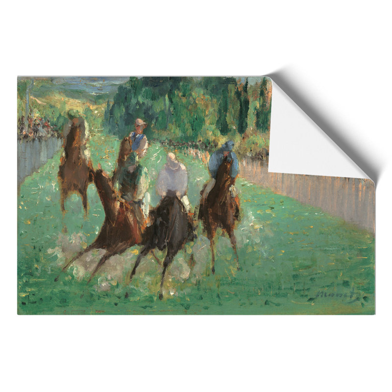 At The Races by Edouard Manet - No Frame Painting, 42cm H x 59cm W x 0.1cm D