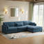 4 Seater Corduroy Corner Sofa -2017352967