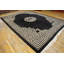 Tapis noir antique Art Deco