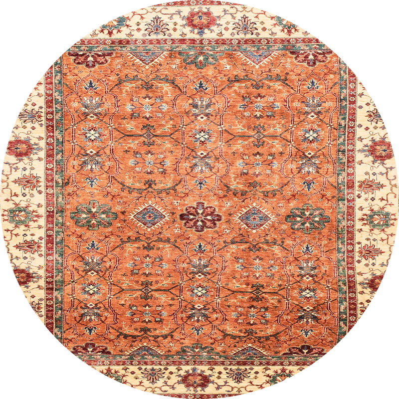 Abstract Indoor Rug, Round 8'