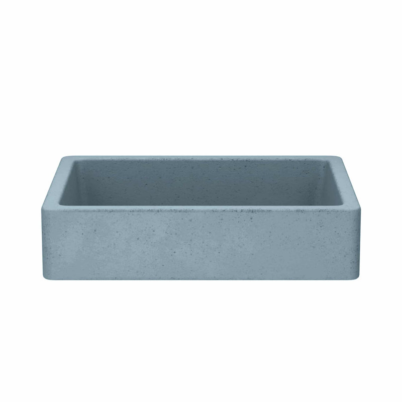 Nipomo Stone Handmade Rectangular Undermount Bathroom Sink, Ocean
