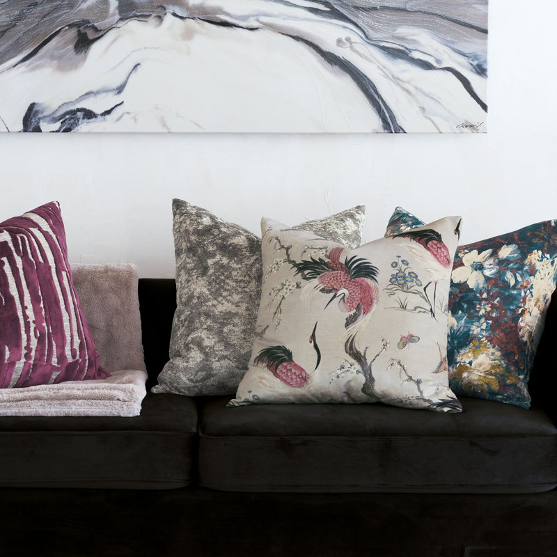 Herald Linen Square Pillow Cover & Insert