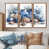 Toile avec cadre flottant brun