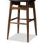 Ensemble de 2 tabourets de bar rembourrés en similicuir noir Baxton Studio Flora-842382468
