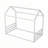 Montessori Style Metal Floor Bed Frame, House Shaped Bed with Guardrails, No Slats-74143706-74143707