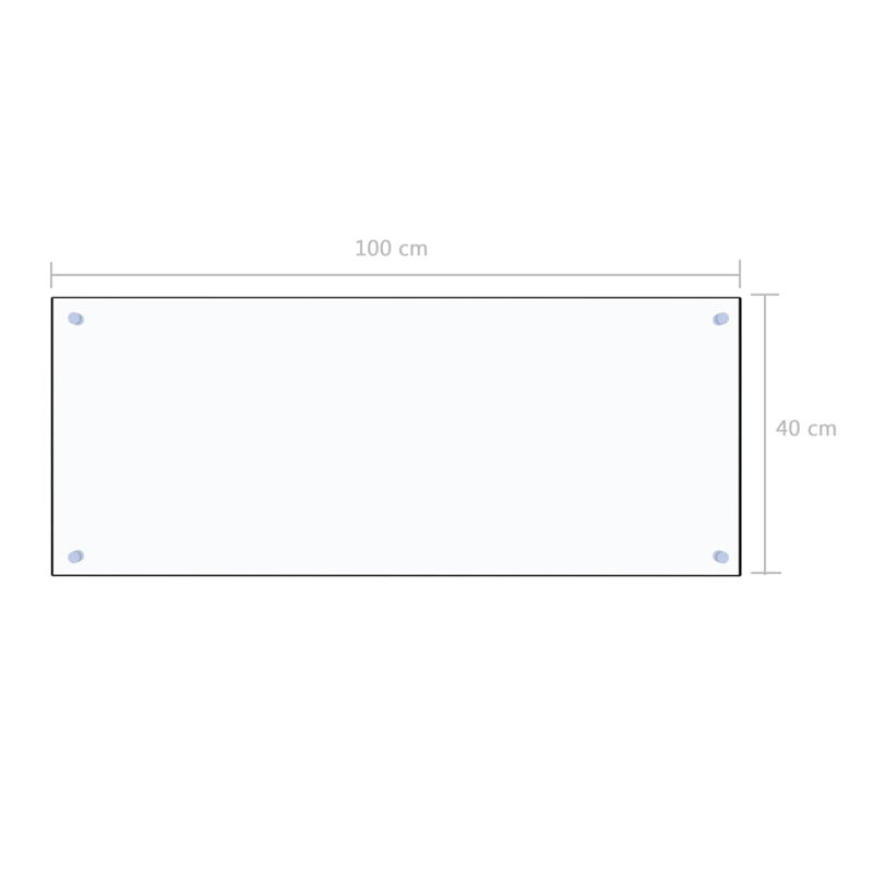 Hubler 40cm W x 100cm L Glass Peel and Stick Field Tile, Transparent