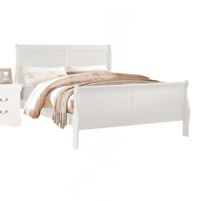 Lit simple Louis Philippe, Lit simple, Blanc