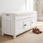 Banc de rangement de style campagnard avec compartiments dissimulés et tablettes réglables-311845749