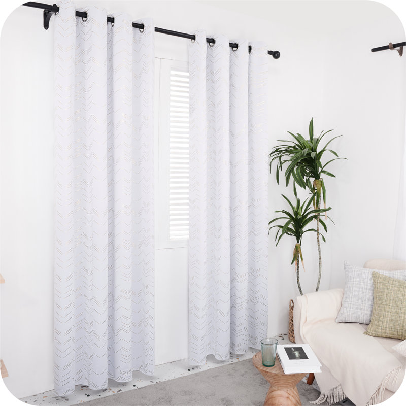 Abrahamsen Blackout Curtain Pair, Silver Grey, 46cm Width x 183cm Drop