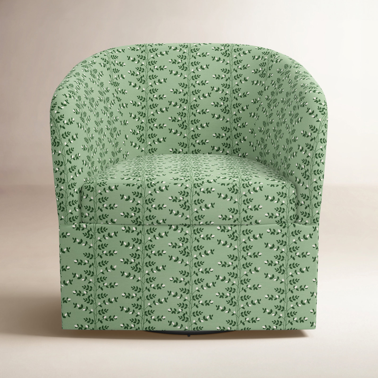 Pembroke Swivel Chair, Climbing Vines Green
