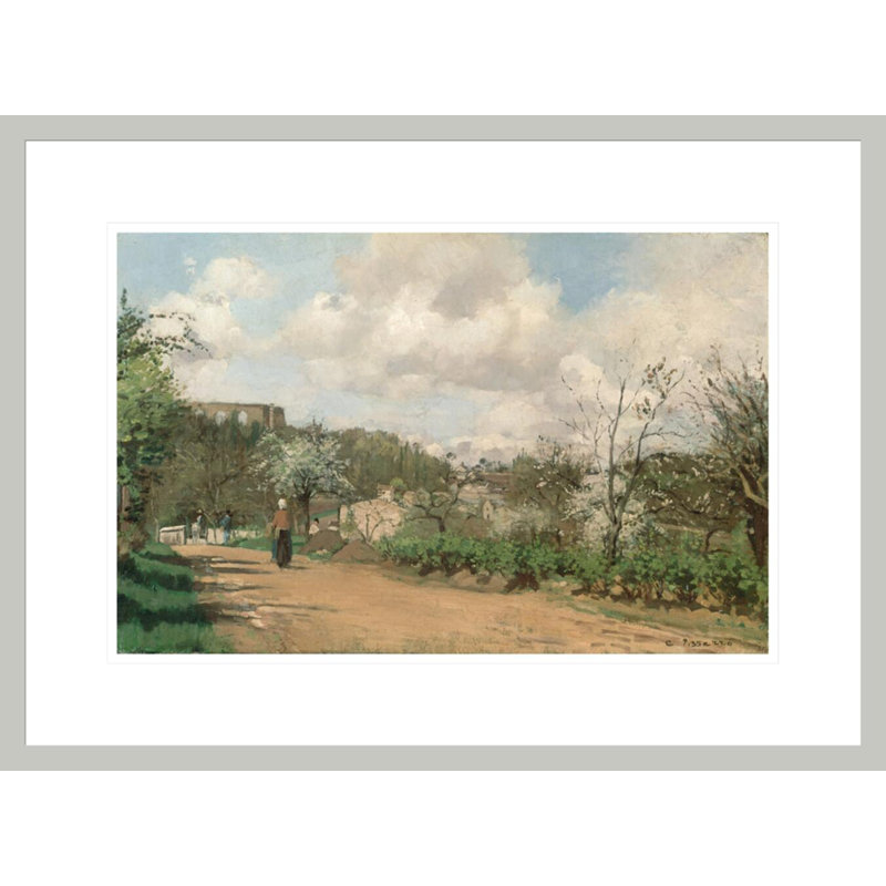 «View from Louveciennes» par Camille Pissarro, impression giclée sur cadre, H 16,1 po x l 21,75 po