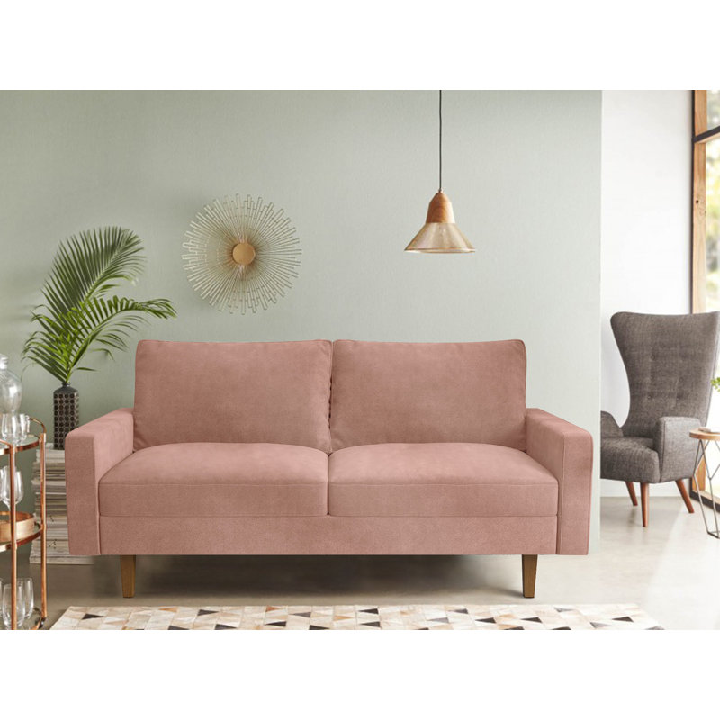 Zayn Upholstered 69.7'' Sofa, Rose Velvet