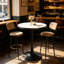 Round Marble Top Metal Base Dining Table-812122793