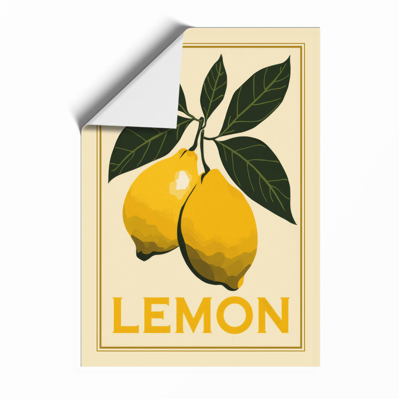 Lemon Study Botanical - Print, Unframed, A1 - 84.1 x 59.4 cm