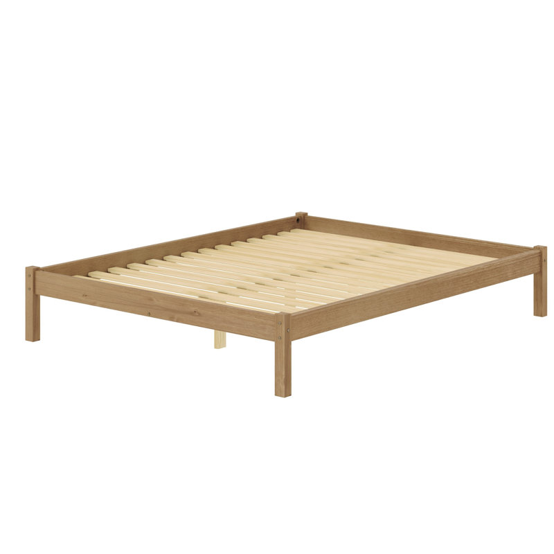 Moneeb Solid Wood Open-Frame Bed, Oak, Queen