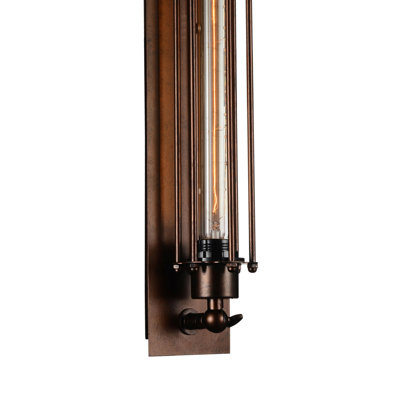 Terry 1 Light Wall Sconce in Chocolate Brown Finish - Rustic Modern Farmhouse Lighting for Bedroom, Bathroom, Hallway