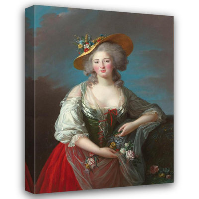 "Elisabeth-Philippe-Marie-Hélène of France, Known as Madame Elisabeth" by  Elisabeth Louise Vigée Le Brun - Gallery Wrap Canvas Wall Art