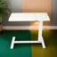 Table roulante mobile en blanc, hauteur réglable pour ordinateur portable, coffre-fort et lit Bureau ergonomique blanc avec roulettes