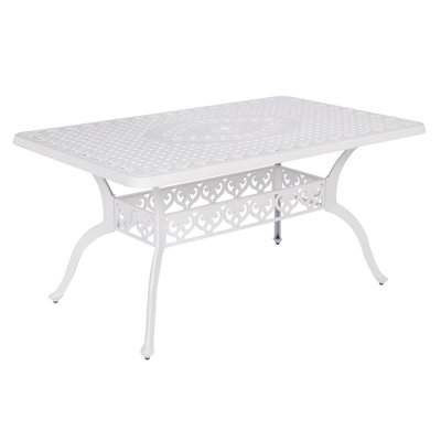 Rectangular Outdoor Dining Table Umbrella Hole , 60 " W 36 " D