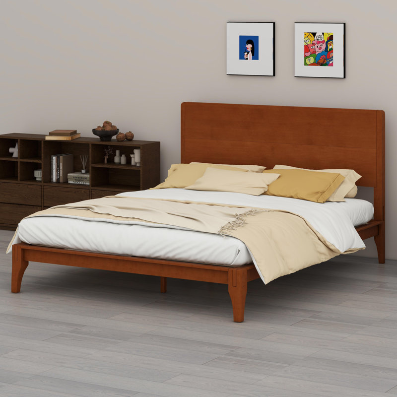 Lit plateforme Wood, Brun