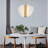 Nyra Modern LED Chandelier Plated Brass Drop Ceiling Light for Living Room, Dining Room, and Foyer