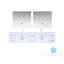 Ensemble de meuble-lavabo double mural 84 "avec miroir Geneva-929402763-844522189