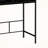Mathias Black Finish Computer Desk With Hutch & Black Metal Leg, 47.33" H X 46.98" W X 23.64" D