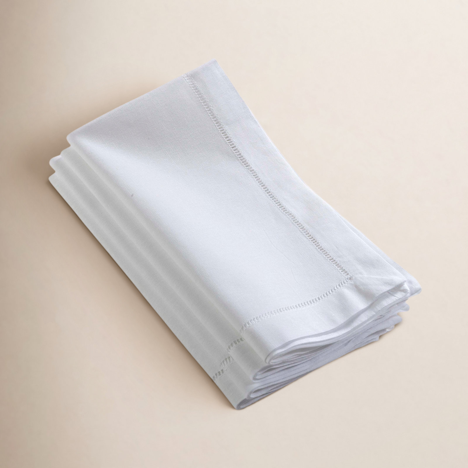 Gelder Reversible Linen Napkin, 20" W x 20" L, White
