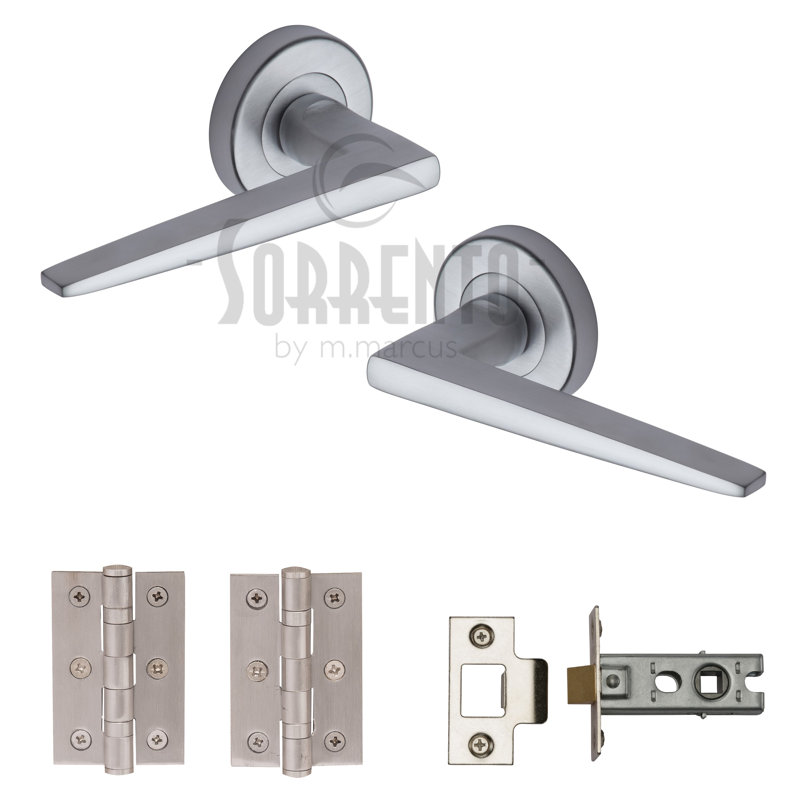 Heritage Brass Swift Door Handle Kit, Satin Chrome