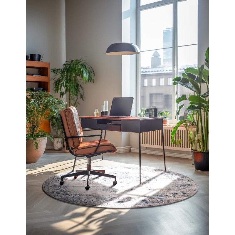 Tapis oriental gris Cambrie, Rond 7 pi 10 po