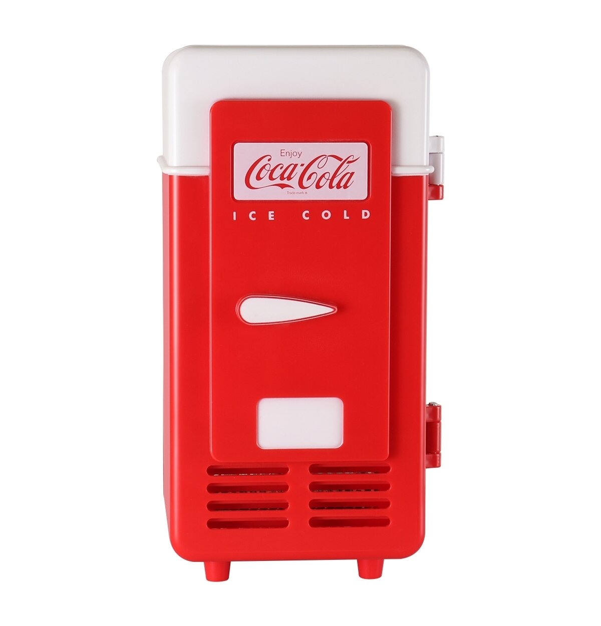Coca-Cola Single Can Cooler, Red, USB Mini Fridge for Desk, Office, Dorm