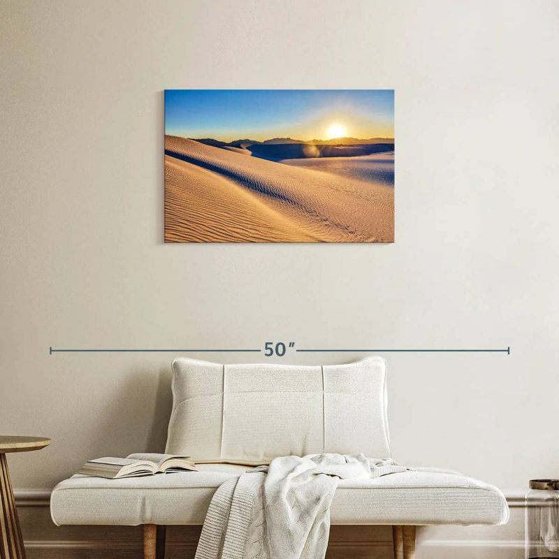 Sable blanc d'Alvord, coucher de soleil, H 20 po x l 30 po
