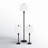Lolley 57.5" Black Traditional Metal Floor Lamp and Table Lamp Set with Dimmable Lighting Floor Lamp