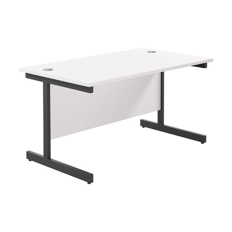 White Heavy Duty Rectangular Conference Table 120 x 80 cm