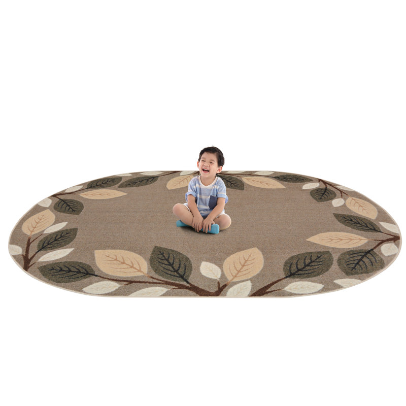 Breezy Branches by Joy Carpets Area Rug, Oval 5'4" x 7'8"