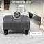 Repose-pieds avec revêtement en lin gris anthracite, compact pour tous les foyers, repose-pieds rembourré gris confortable, salon et étable