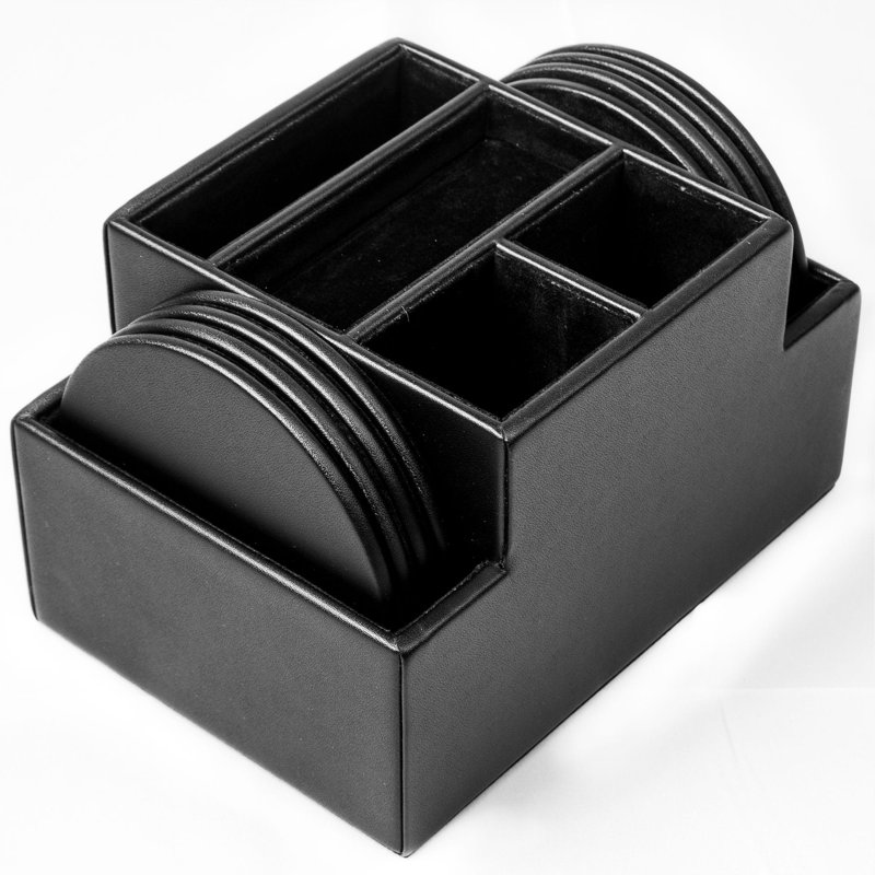 Ensemble de 9 sous-verres avec porte-verres 9 pièces Polston
