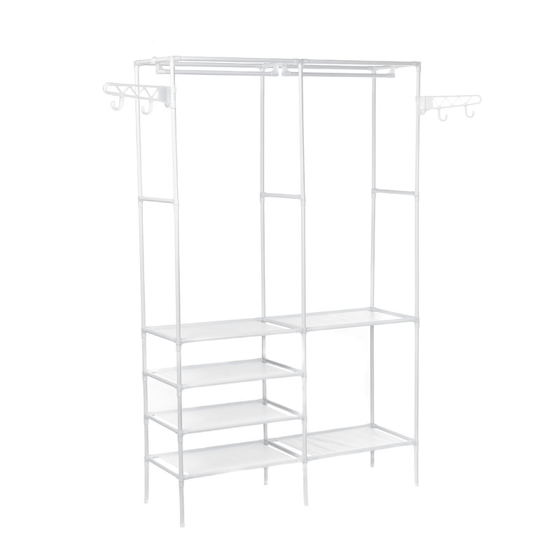 108cm Industrial Pipe Clothing Rack, White