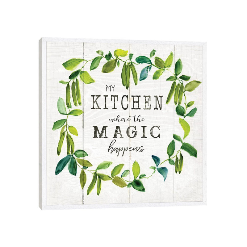 Kitchen Magic by Nan - Print on Canvas, White Framed, 45.72 cm H x 45.72 cm W