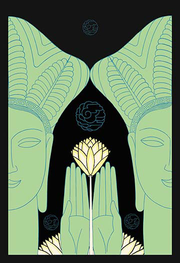 « jade déesse images » par frank mcintosh, reproduction d’art, 36" H x 24" W