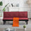 Canapé-lit futon 62,99 "avec dossier réglable et canapé convertible à cadre en métal pour salon