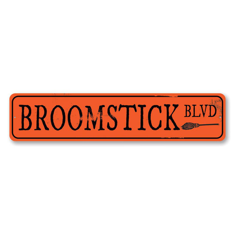 Enseigne en métal Broomstick Boulevard, H 6 po x l 24 po x P 0,06 po