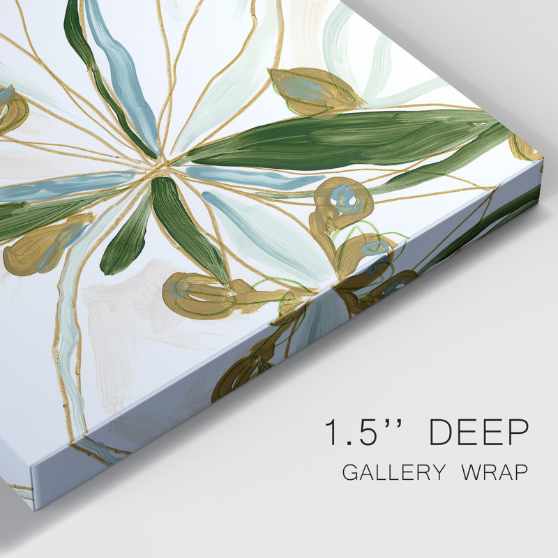Impression sur toile tendue, Tropical Impromptu I, H 18 po x l 12 po x P 1 po