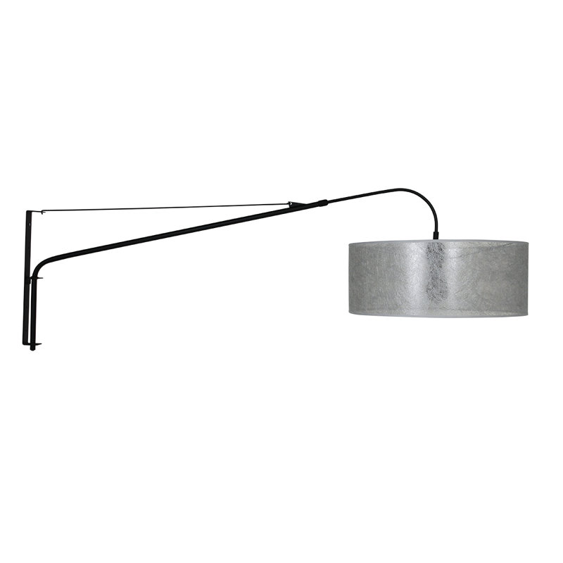 Owings Swing Arm Sconce, Black, Steel