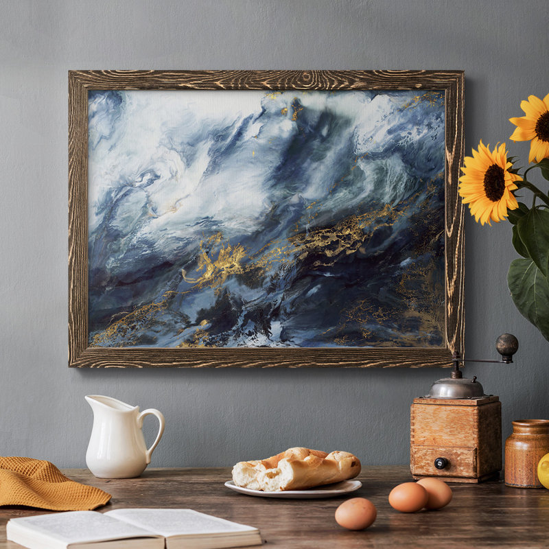 Anticipation V1- Rustic Framed Gallery Wrapped Canvas, Walnut, 14" H x 20" W x 1.5" D