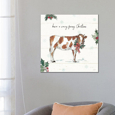 Holiday On The Farm III by Anne Tavoletti - Wrapped Canvas Print