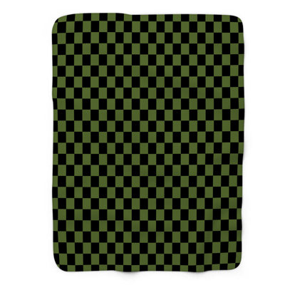 Couverture en sherpa de qualité supérieure olive 1 pièce