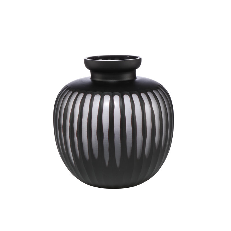 Handmade Glass Table Vase, 28cm H x 26cm W x 26cm D